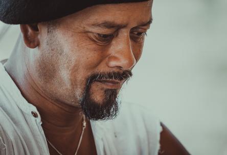 Close-up shot of man with goatee