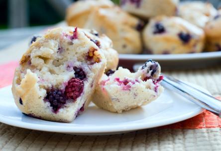 apple blackberry muffin