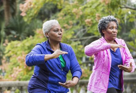 Older women doing exercise