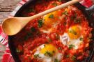 Shakshuka with Israeli Salad